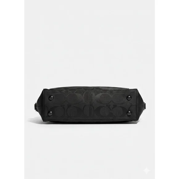 Coach Black Signature Canvas Tote Bag One Size - Picture 10 of 16